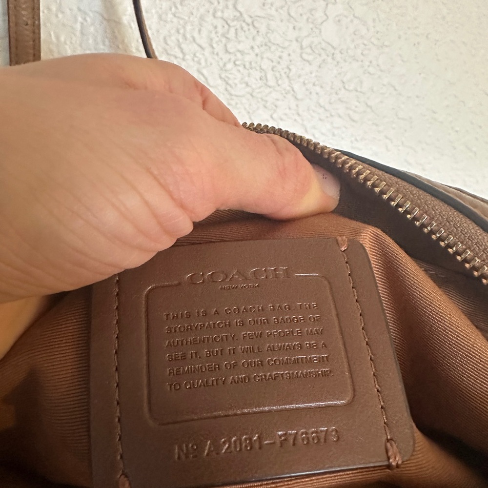 Coach Dome Brown Leather Crossbody Bag - Picture 4 of 5